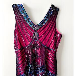 Babeyond flapper party dress XL Red Black 1920 dancecore feminine events preown
